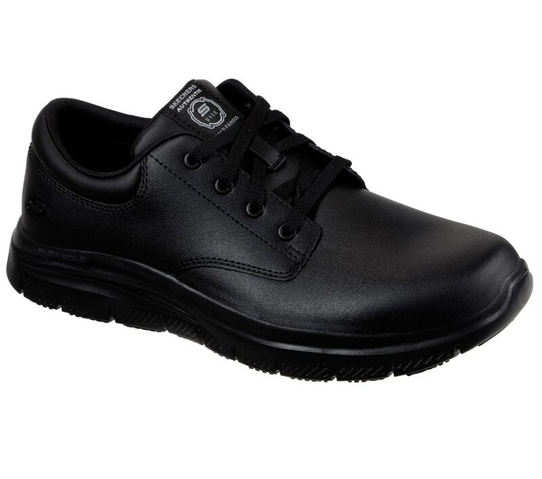 Skechers Herr Svarta Snörskor - Work Relaxed Fit: Flex Advantage - Fourche Sr - Sverige (DORKH-2987)